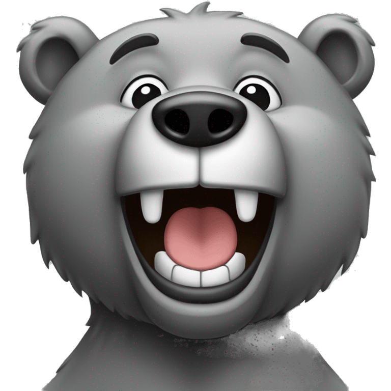 realistic-grey-bear-laughing-with-tears-from-eyes emoji