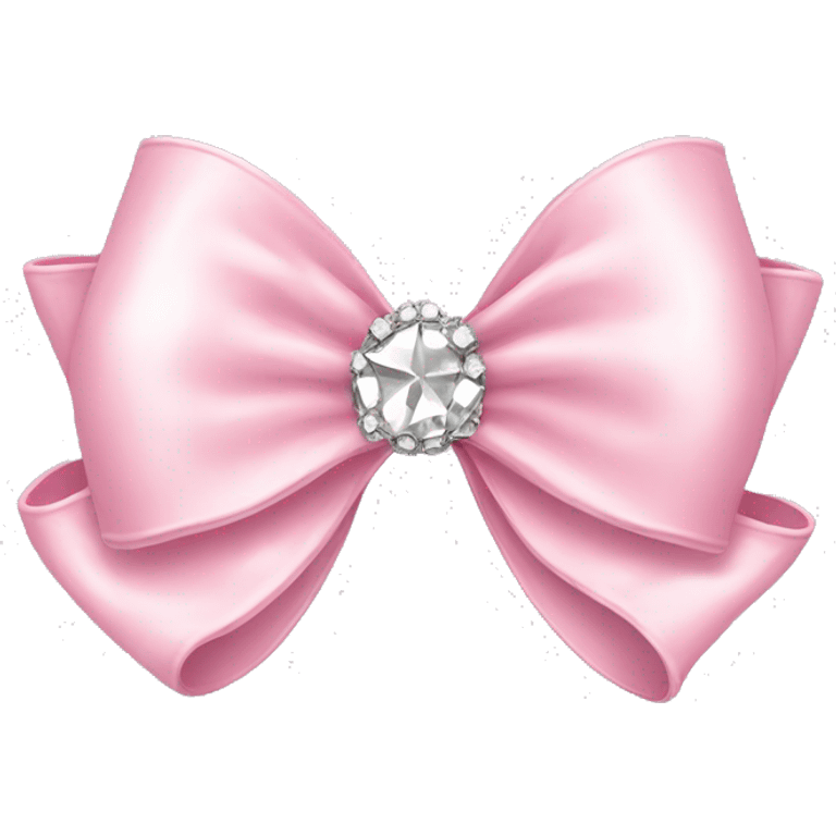 light pink bow with rhinestones  emoji