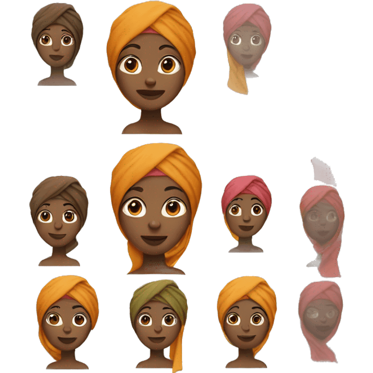 woman with a mix of turban and headscarf emoji