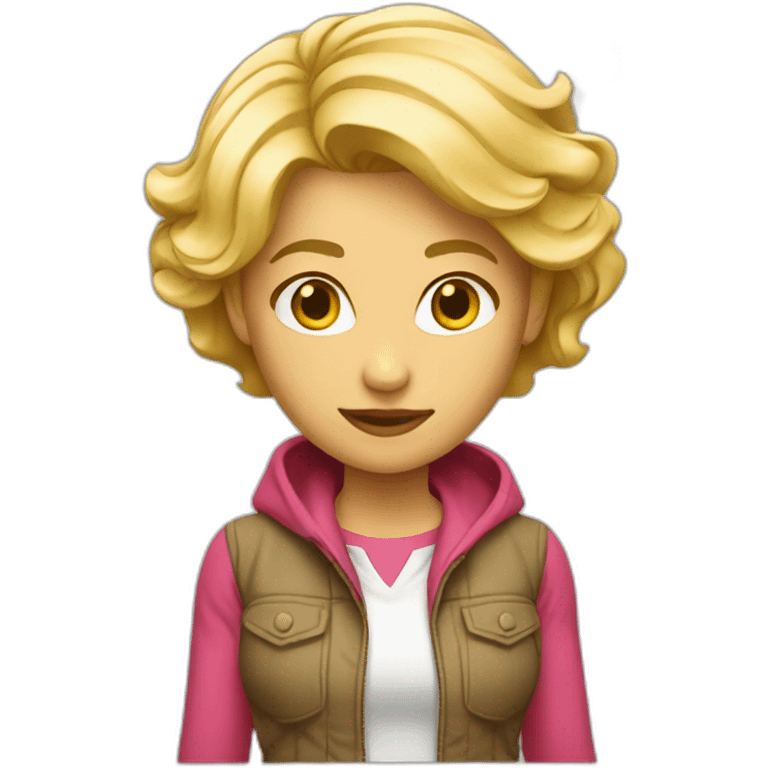 blonde woman 25 years casual clothing emoji