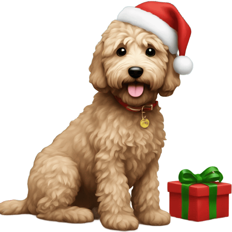 Labradoodle Christmas  emoji