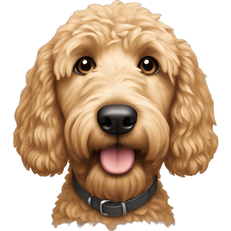 Realistic golden doodle emoji