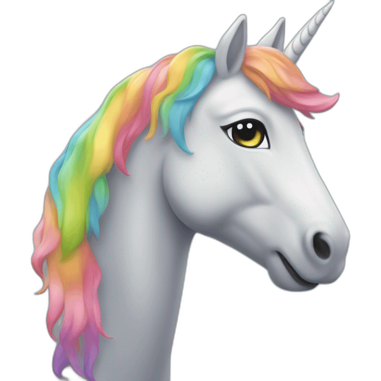 Licorne sur un arc en ciel emoji