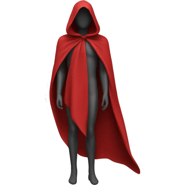 faceless mannequin flying red cape without hood emoji