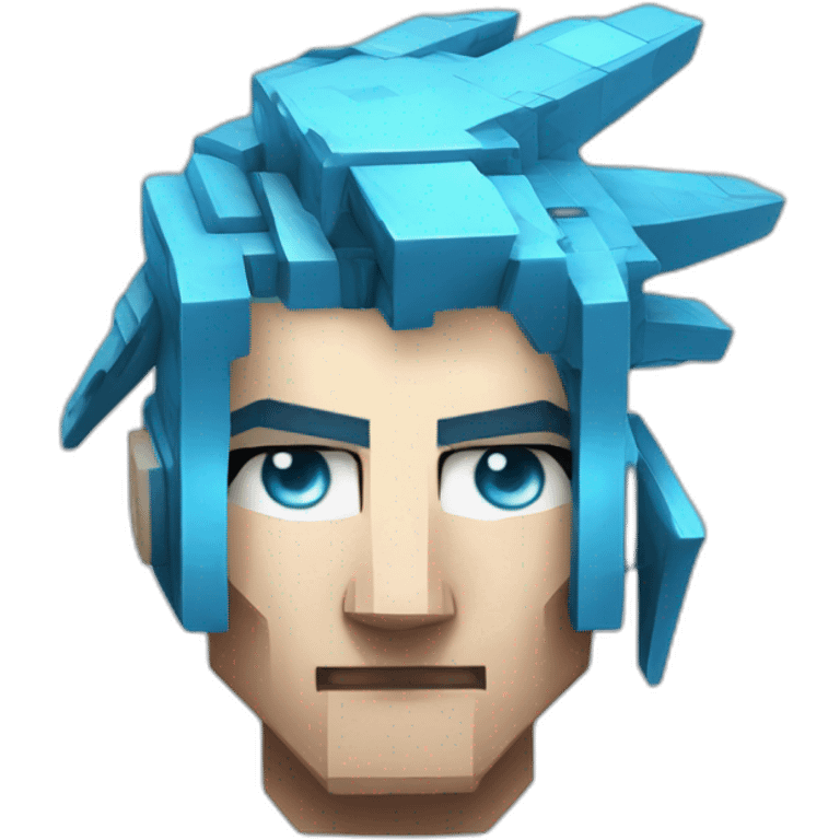 Minecraft Articuno Cyberpunk Head emoji