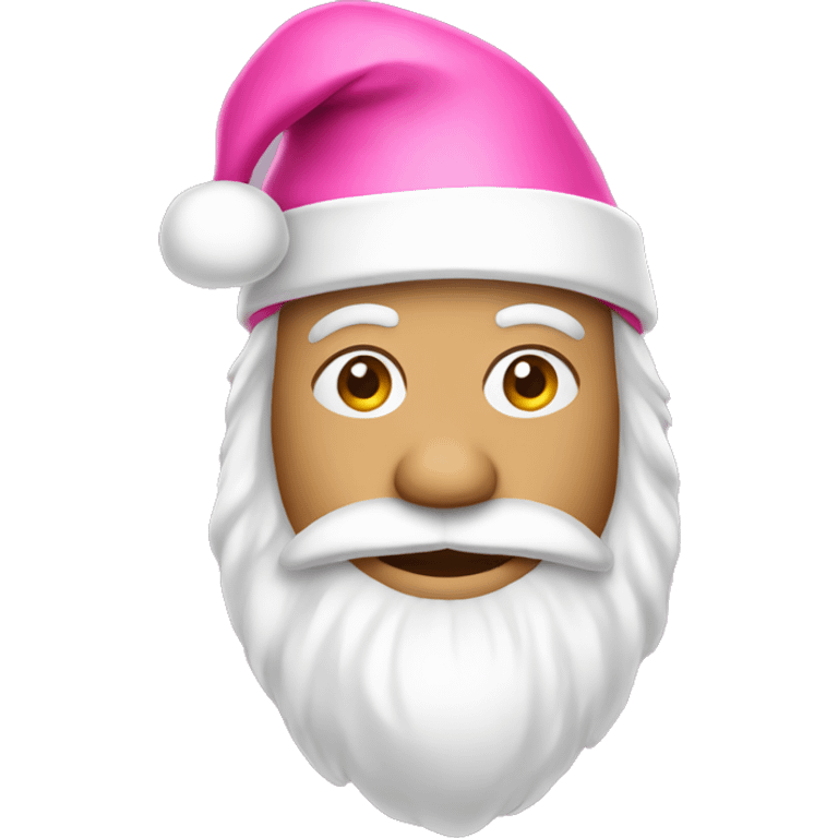 Pink Santa hat emoji