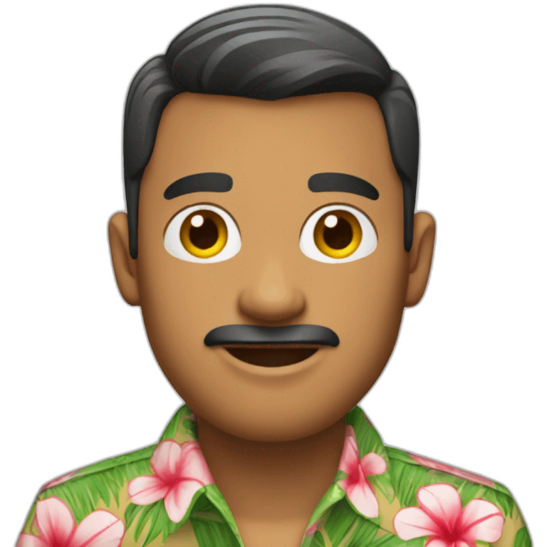 man wearing hawaiian shirt emoji