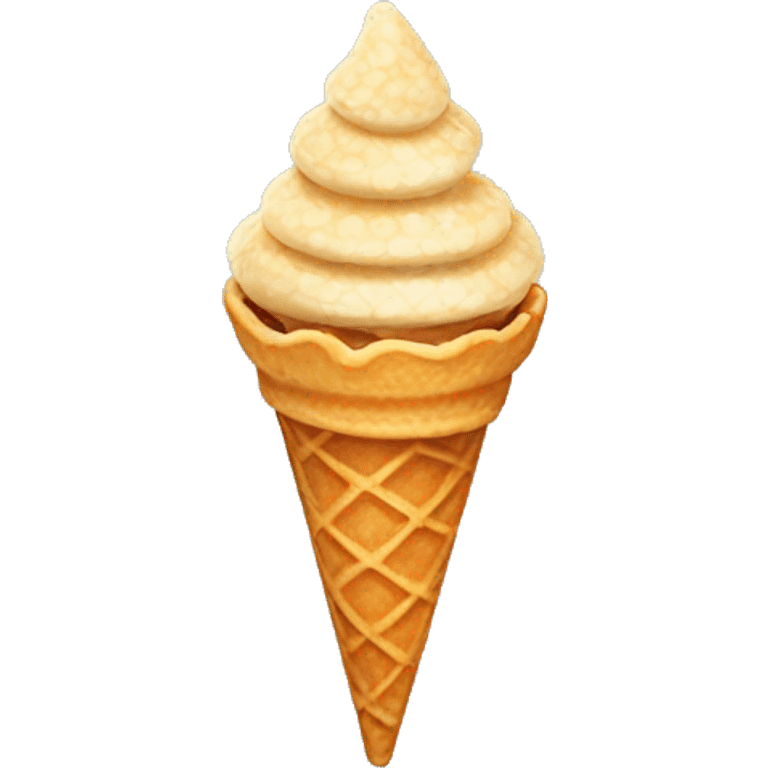 Waffle cone emoji