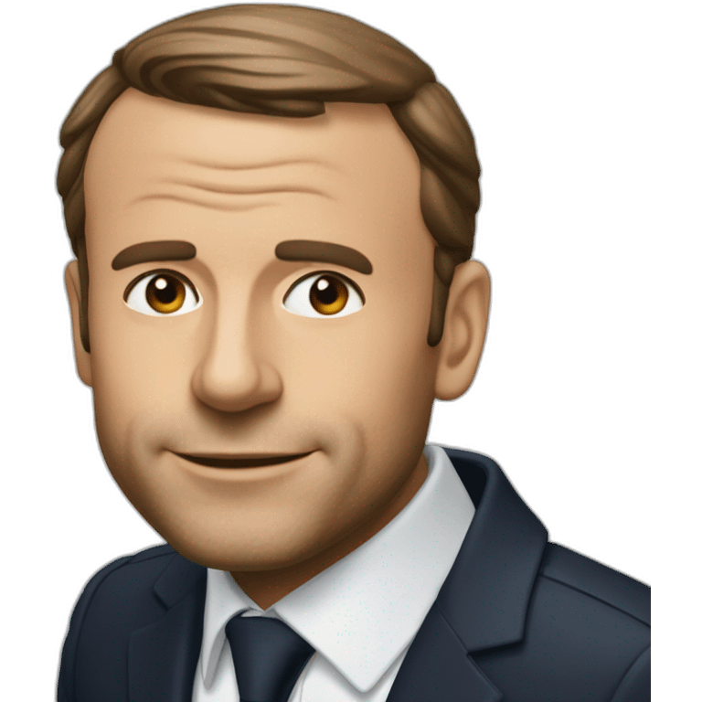 Macron qui bois de l ice tea emoji