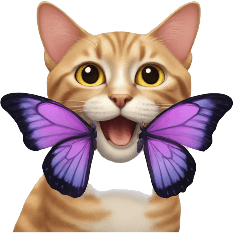 A cat that is a butterfly emoji