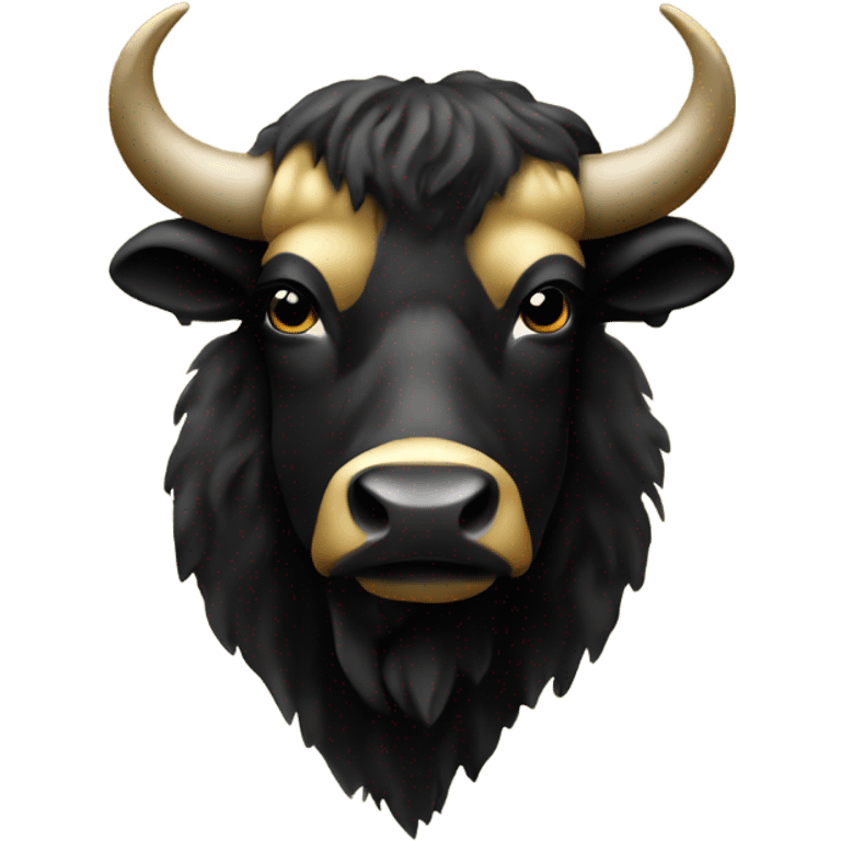 A black and gold Colorado buffalo emoji