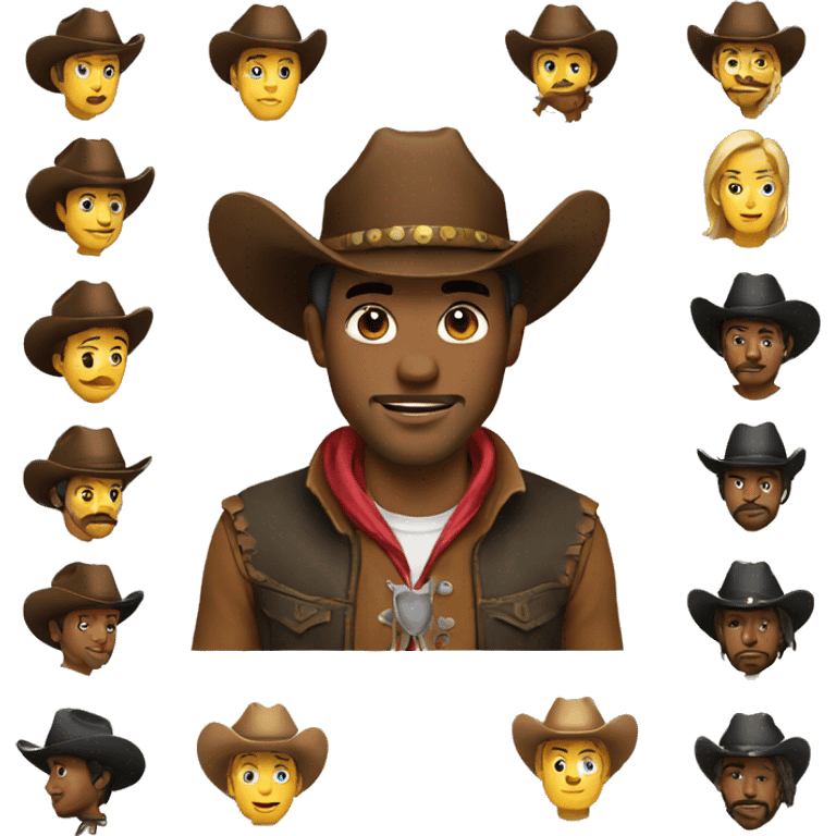 cowboy emoji mixed with the 100 emoji emoji