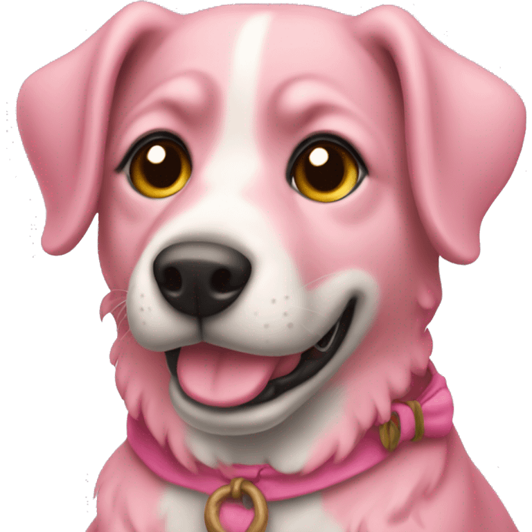 Perro rosa  emoji