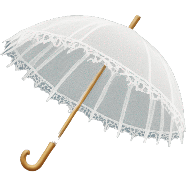 vintage lace white umbrella emoji