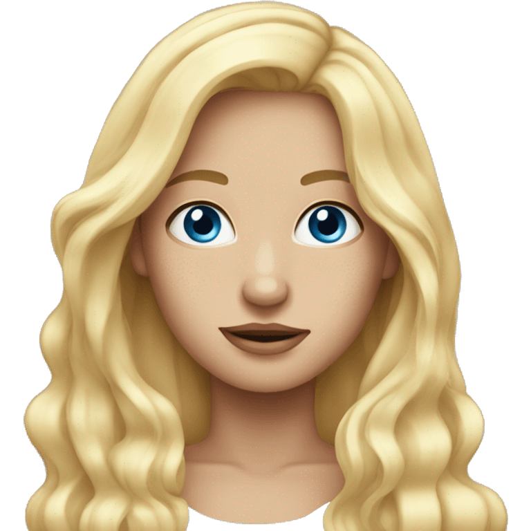 Pretty blonde with long hair blue eyes and freckles emoji