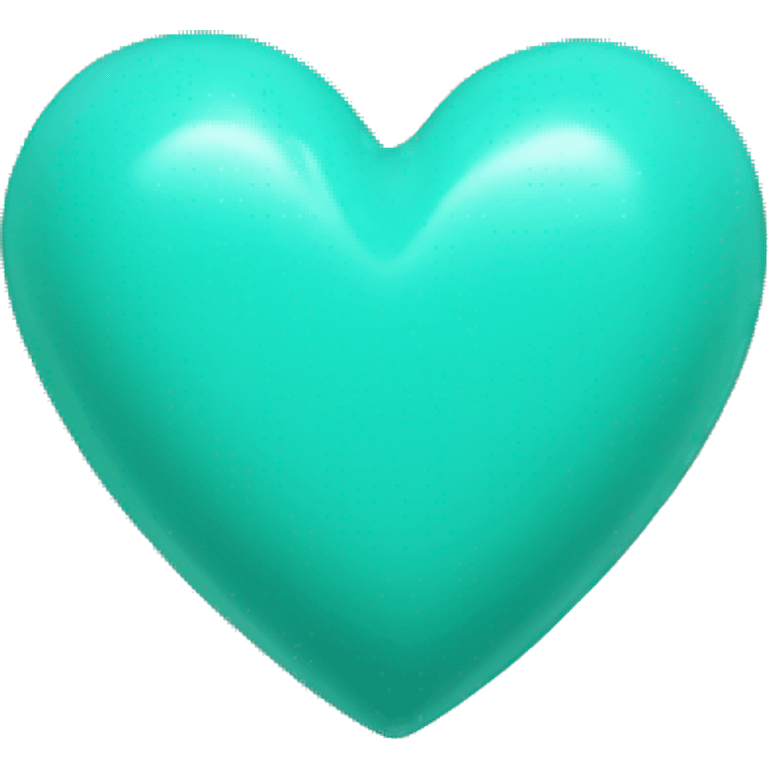 Turquoise heart emoji