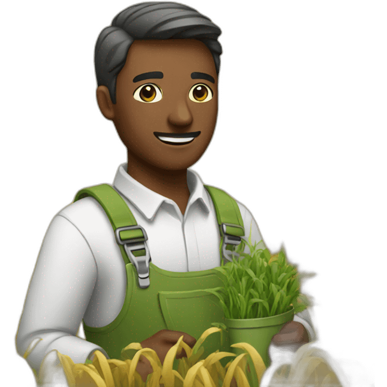 A man working in a field emoji