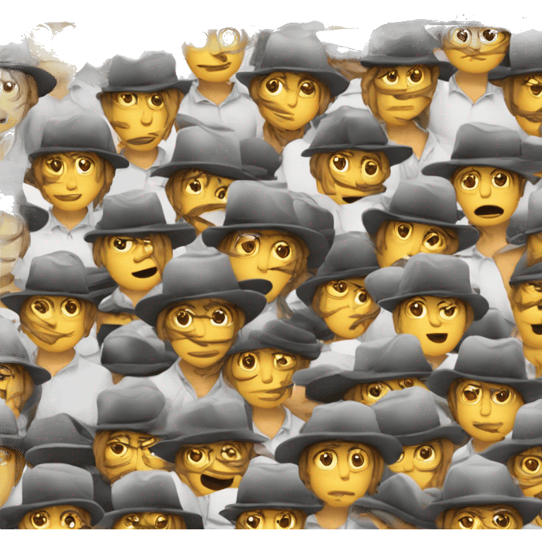 one-person-wearing-multiple-hats-at-the-same-time emoji