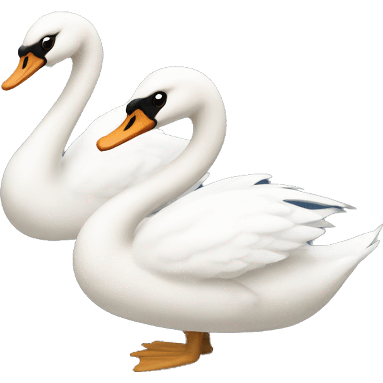 2 swans  emoji