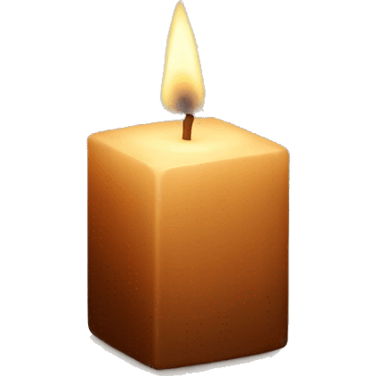 Brown square candle emoji