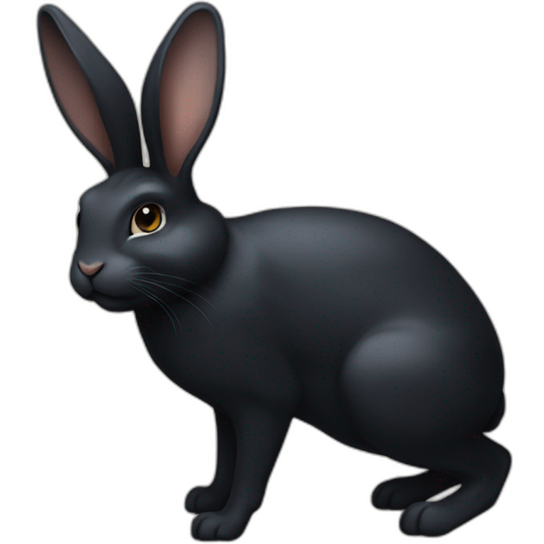 Lapin noir emoji