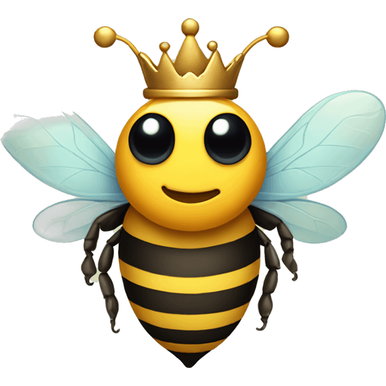 Bee wearing a crown emoji