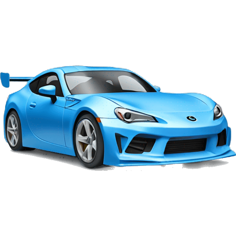 Detailed wide-body pearl-blue Cardstock Papercraft fr-s racecar emoji