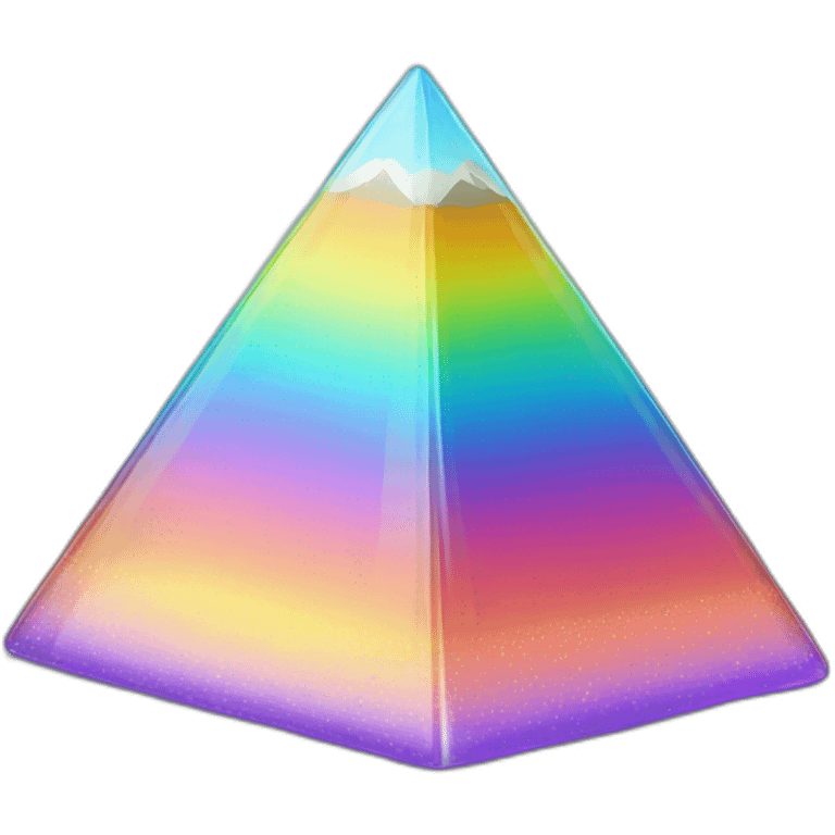 Rainbow glass pyramid emoji