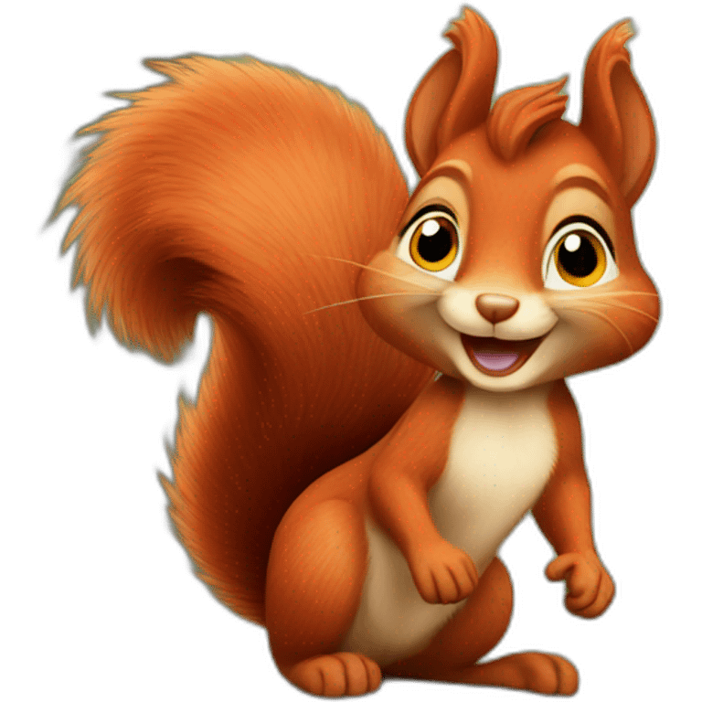 cheerful redhead squirrel emoji