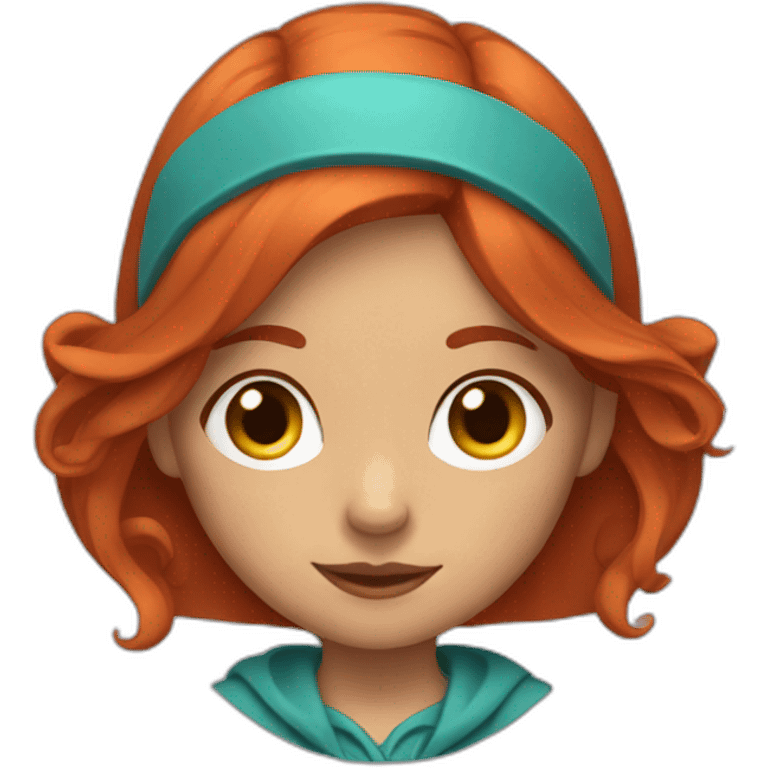 Redhair Girl with elephant ears emoji