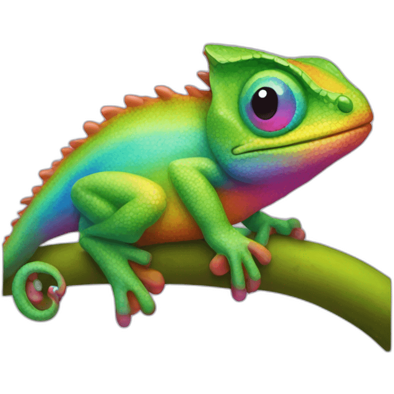 rainbow cameleon like ios emoji emoji