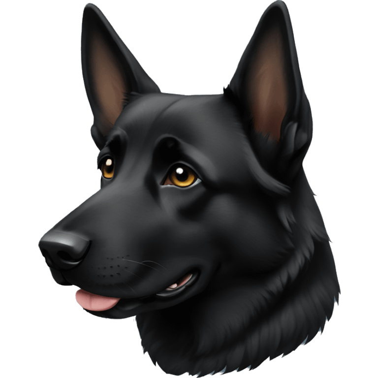 Black German shepherd emoji