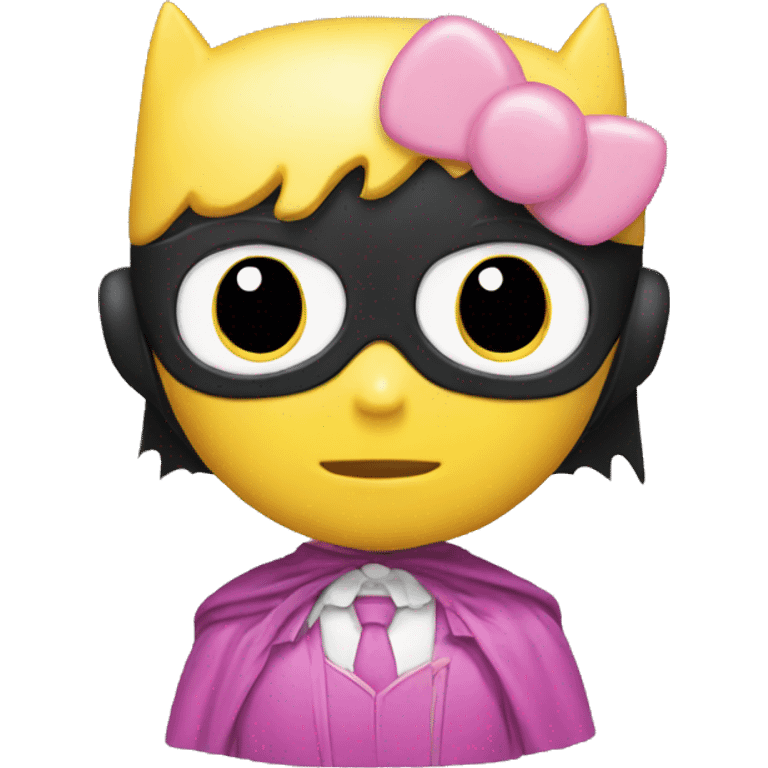 batman and hello kitty emoji