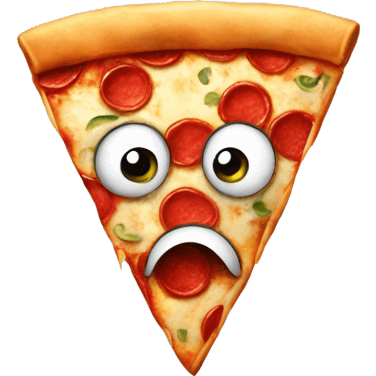 scared pizza emoji