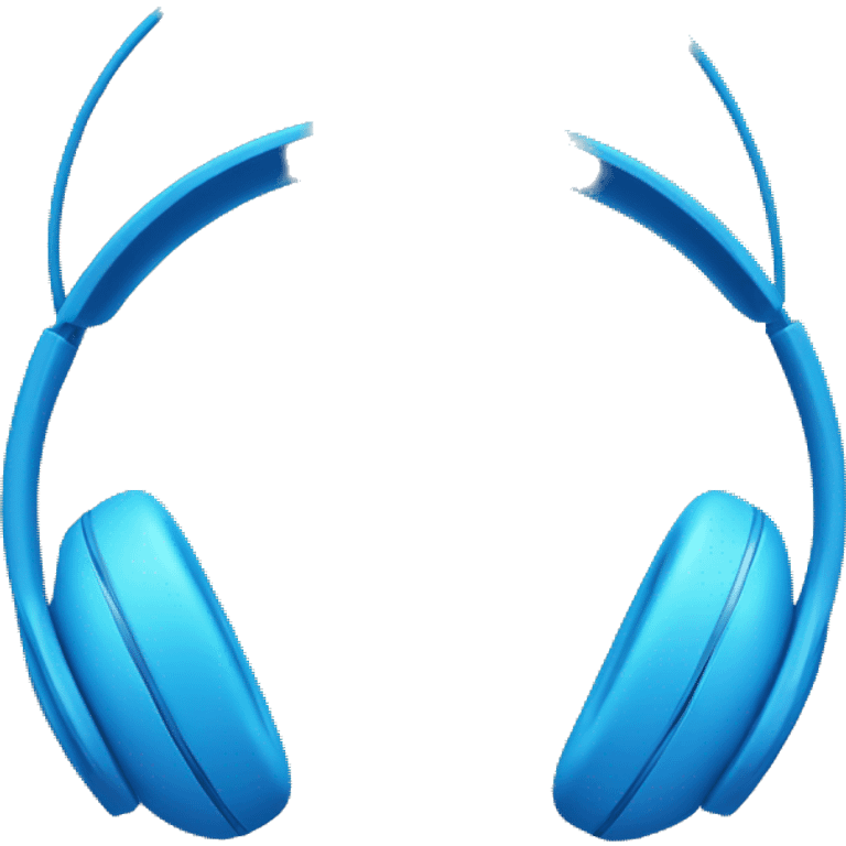 Blue apple headphones emoji