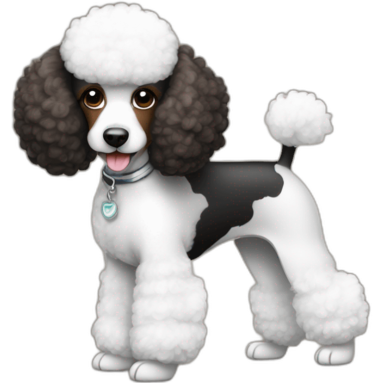 poodle black brown white emoji