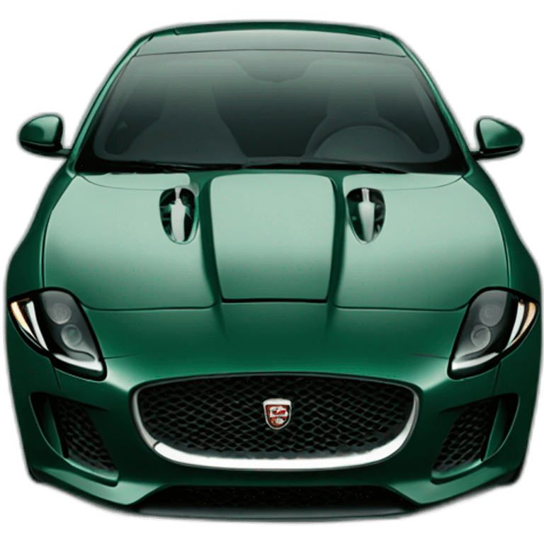 Jaguar type f dark green emoji