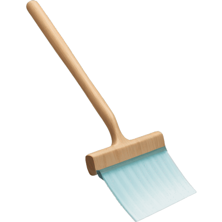 squeegee with long wooden handle emoji