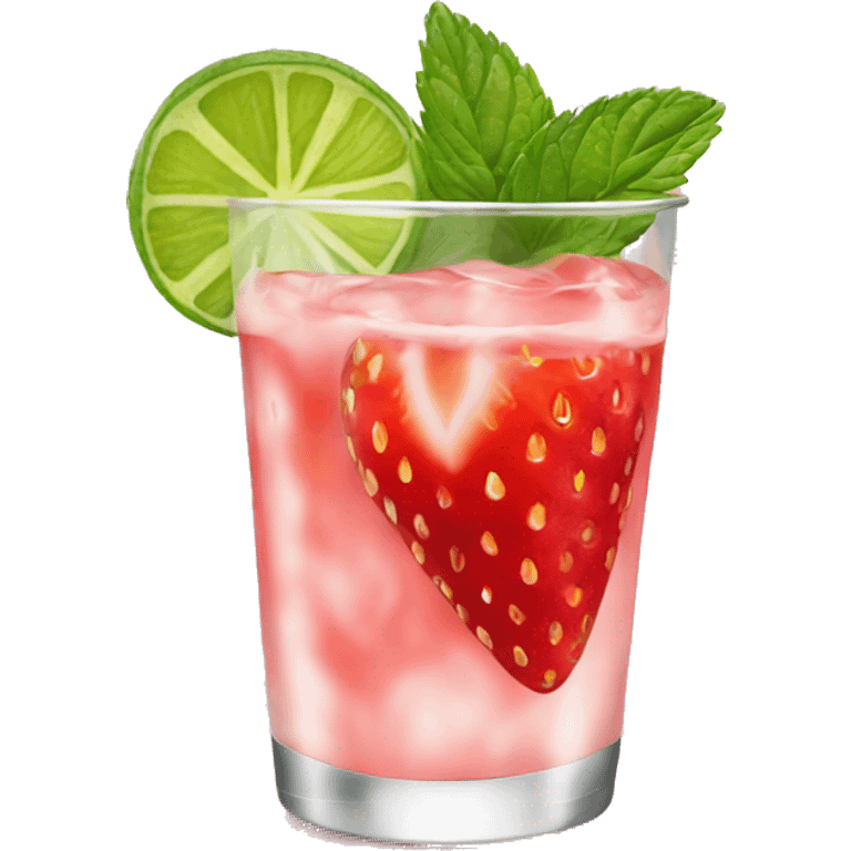 mojito strawberry  emoji