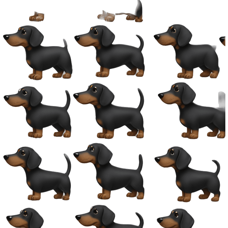 Black Dachshund ￼ emoji