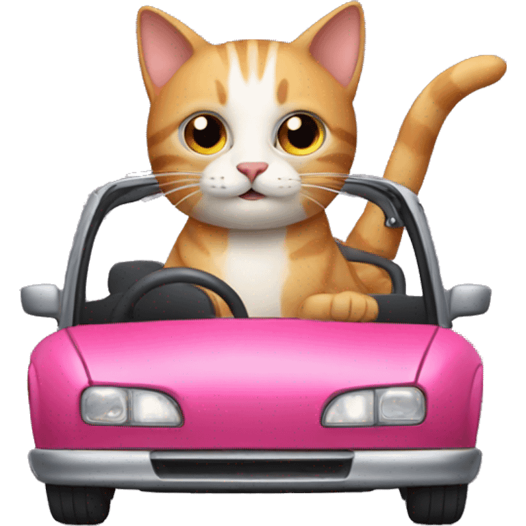 Cat riding a car emoji