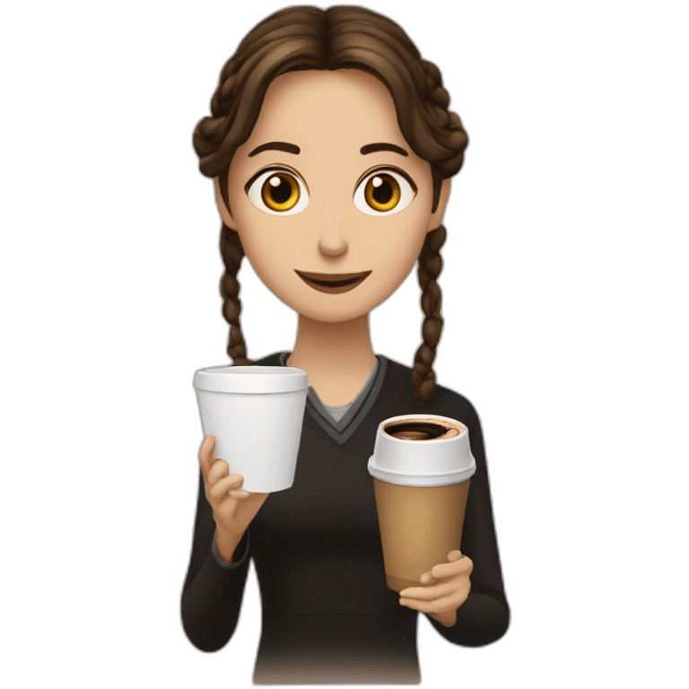 Hermiona from Harry Potter movie with coffe emoji