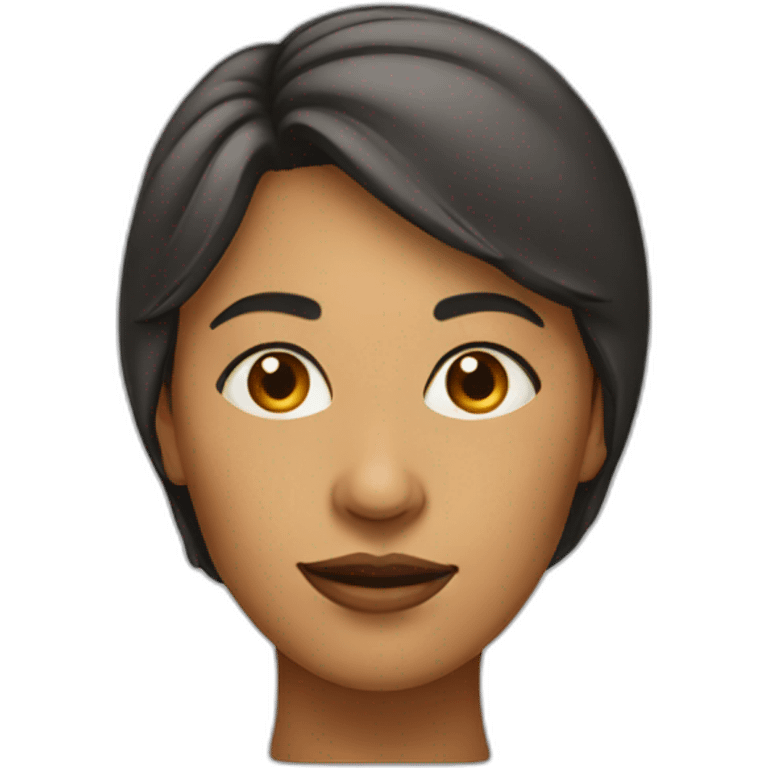 full-face female profile with a hump in the nose emoji