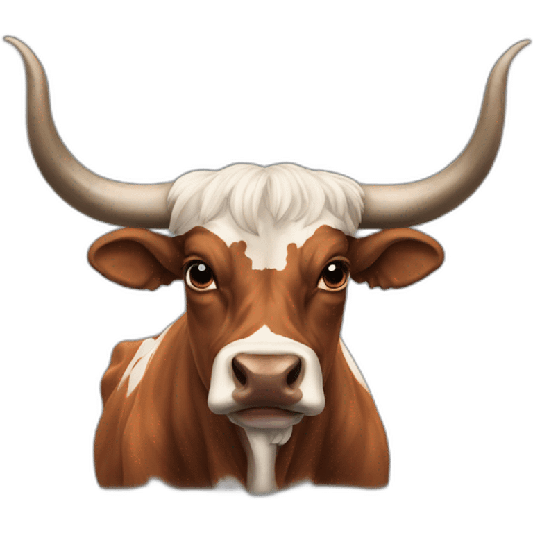 BRINDLE  BULL LONGHORNS EXTRA WIDE HORNS  emoji