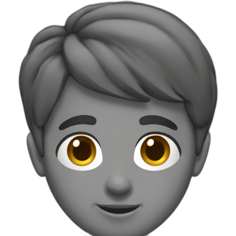 College students with center parted haircut emoji