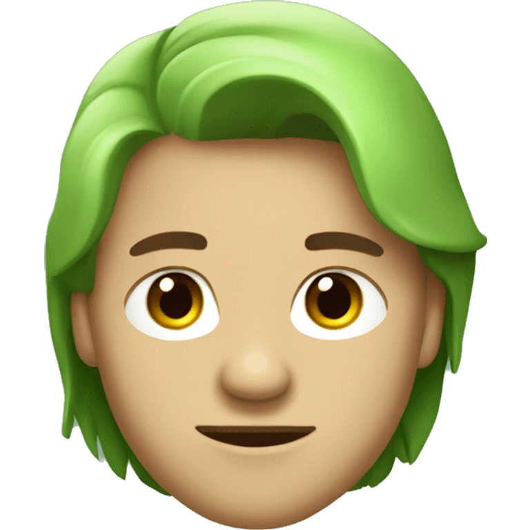  cara de un toro  color verde   emoji