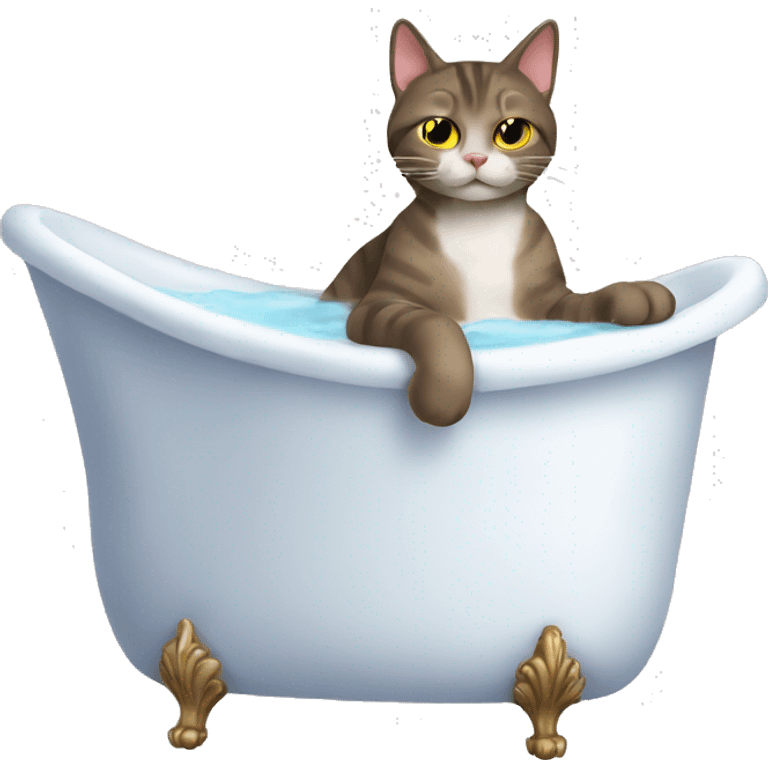 cat-in-a-bath-relaxing emoji