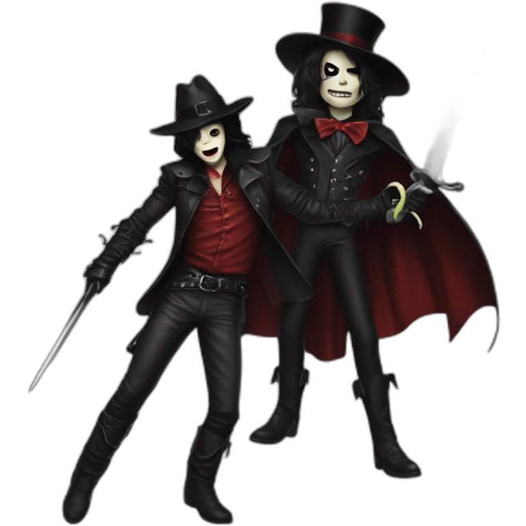 Van helsing killing vampire Michael Jackson with a stake emoji