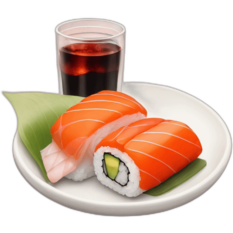 Sushi with coke on the side  emoji