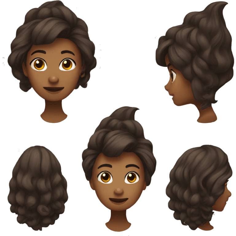 witch hair brown ance emoji